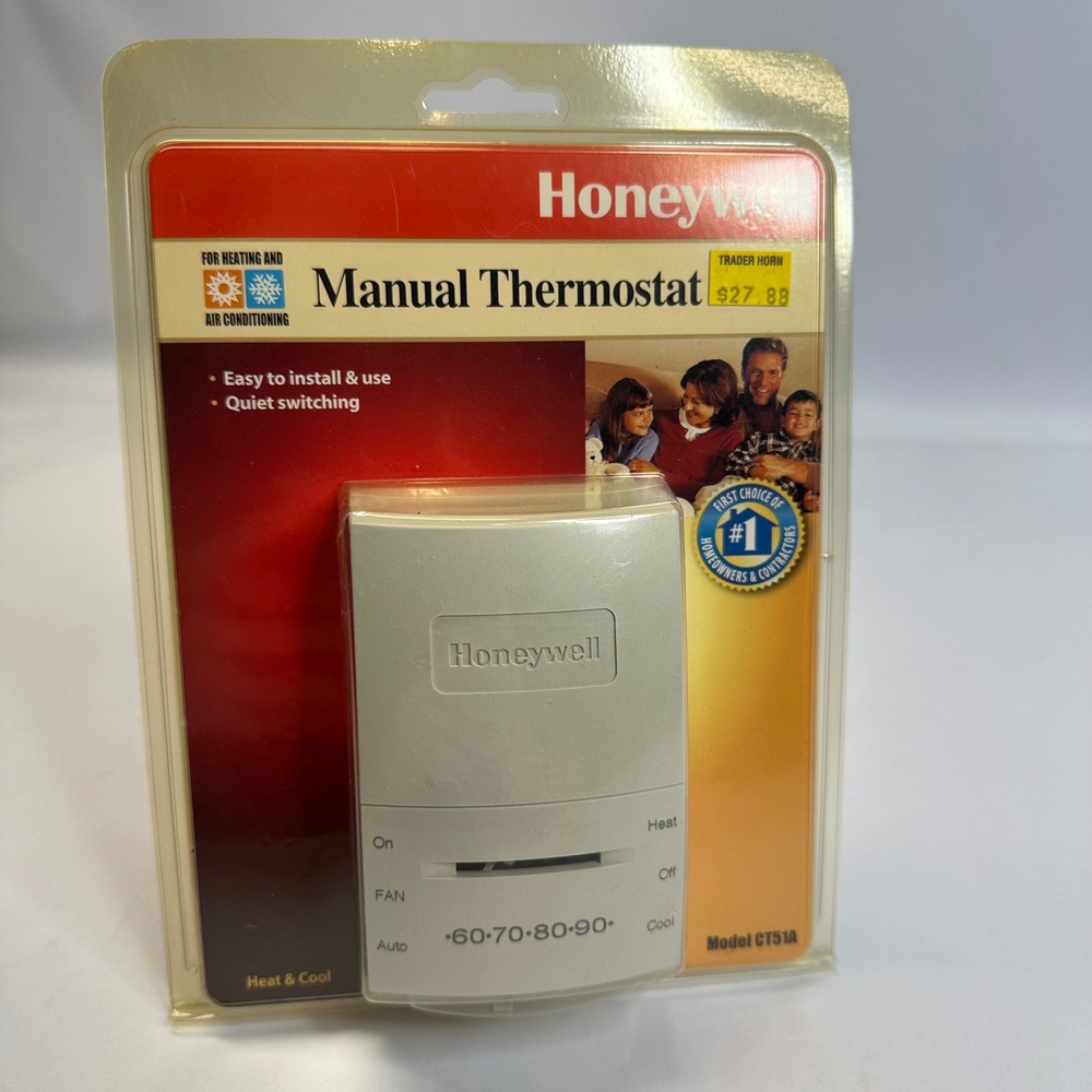 Honeywell CT51A Manual Thermostat Heat Cool Non-Programmable Mechanical New